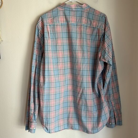 Bonobos Men’s button down Casual Blue and Pink Checkered plaid slim fit Shirt XL - Picture 8 of 8